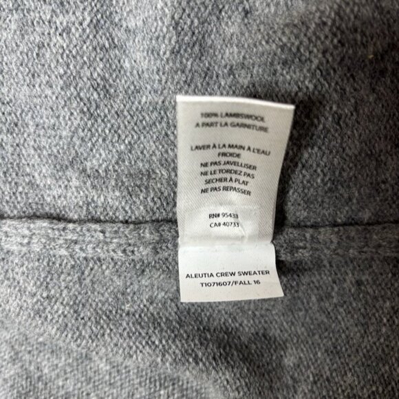 Toad & Co Womens Lambswool Aleutia Crew Sweater Size L Gray Minimalist Lagenlook - Picture 7 of 10